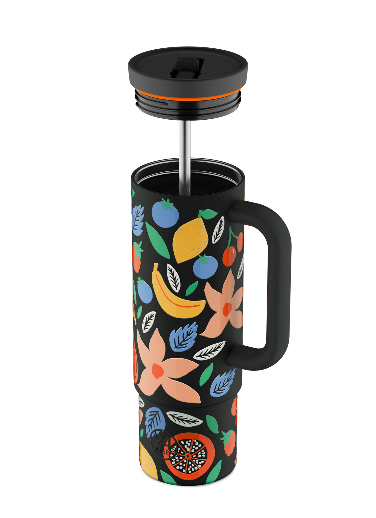 Straw Cup | Tropical Noir - 800 ml