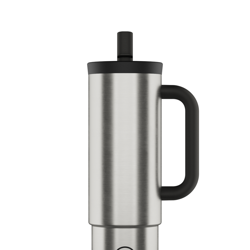 Straw Cup | Brushed Steel - 800 ml