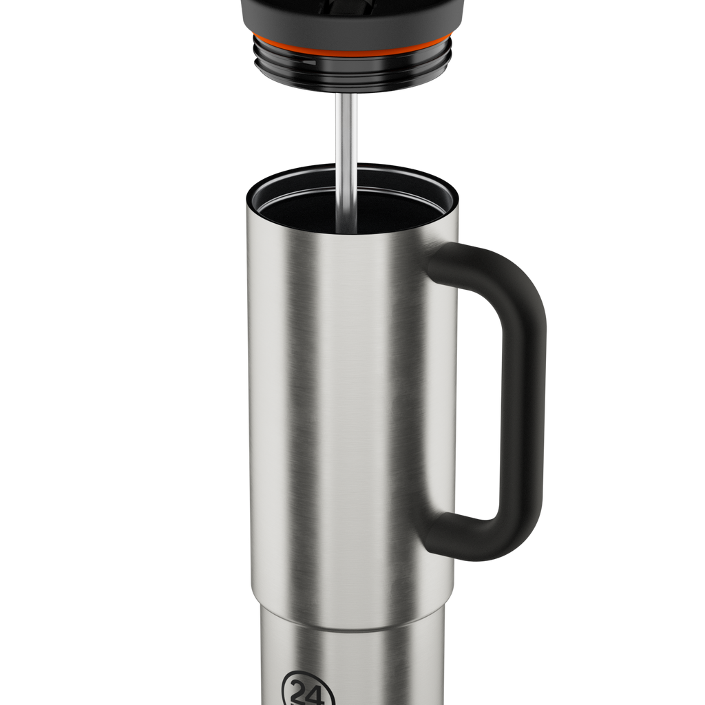 Straw Cup | Brushed Steel - 800 ml